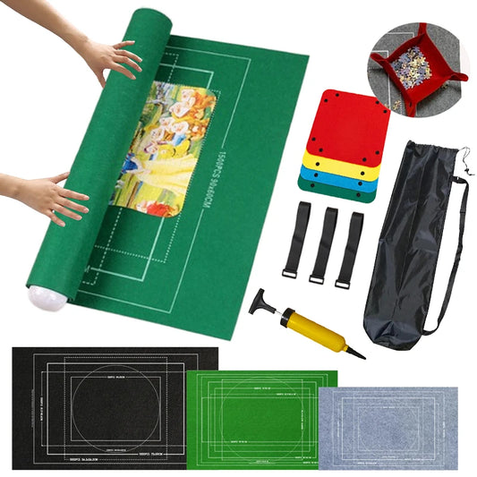 Puzzle Storage Mat for Kids, Multi‑Size Puzzle Blanket with Carry Bag, Portable Parent‑Child Early Educational Toy & Perfect Gift
