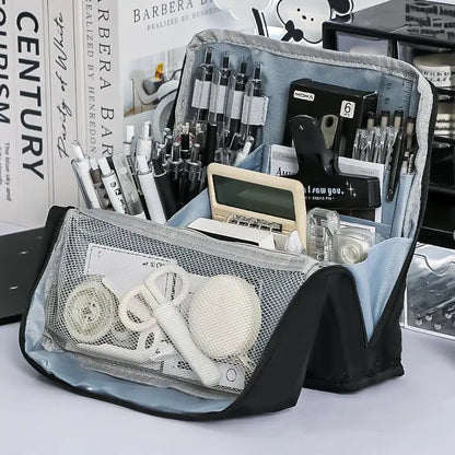 Large Capacity Simple Pencil Case, Multifunctional Stationery Storage Bag, Practical Organizer for Students and Office Use
