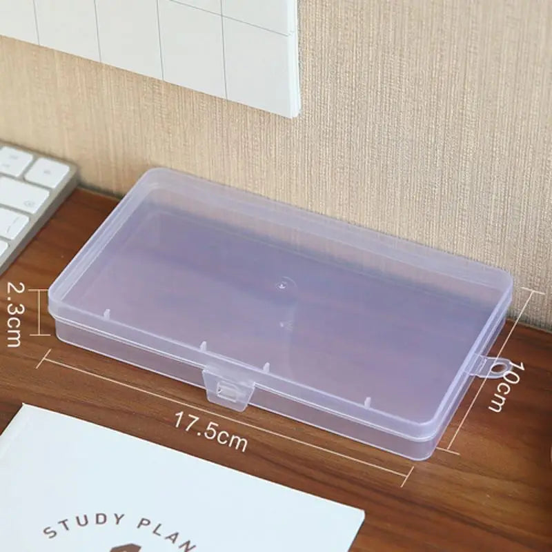 1 Piece Clear Plastic Storage Box, Large Desktop Organizer for Students, Ideal for Sorting and Storing Stationery