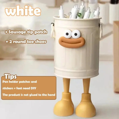 1 Piece Cute Cartoon Desk Organizer, Simple Style Pen Pencil Holder, Multifunctional Stationery Storage for Home Office and Study Use